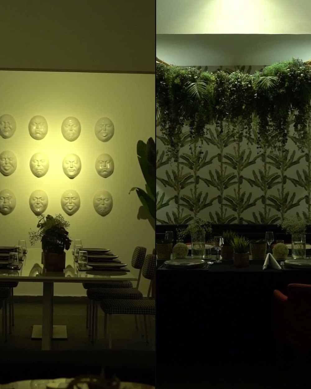 The Art Room on the left and the Jungle Room on the right, the two ground-floor rooms